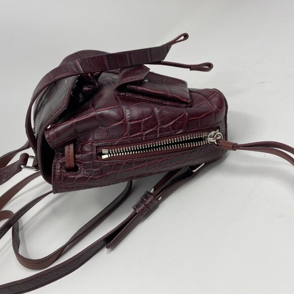 NEW allsaints revolve polly mini croc leather backback main image 8